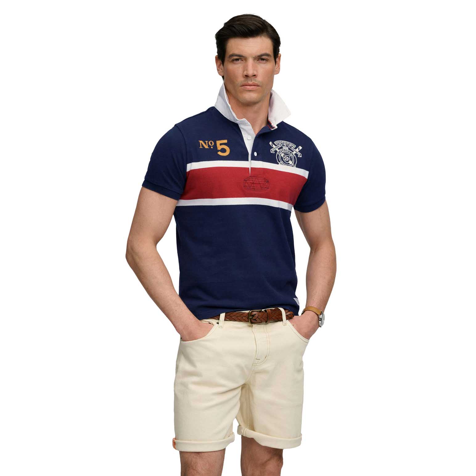 Superdry Double Emblem Jersey Short Sleeve Rugby